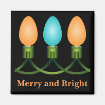 Jul Ljus Trio-Orange och Blue Magnet