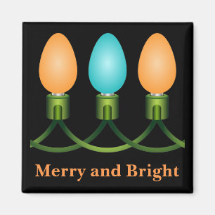 Jul Ljus Trio-Orange och Blue Magnet