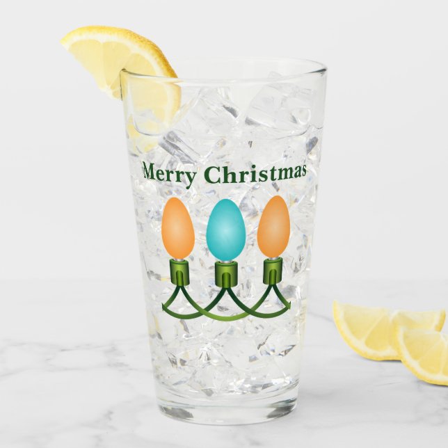 Jul Ljus Trio-Orangen och Blue Glaskopp (Framsida Ice)