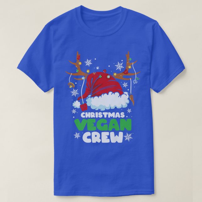 Jul Ljus Vegan Crew Vegetarian Reindeer SA T Shirt (Design framsida)