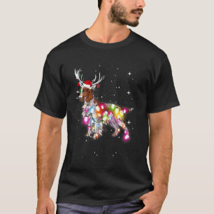 Jul Ljus Welsh Springer Spain Hund T Shirt