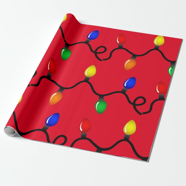 Jul Ljus Wrapping Papper Presentpapper (Utrullad)
