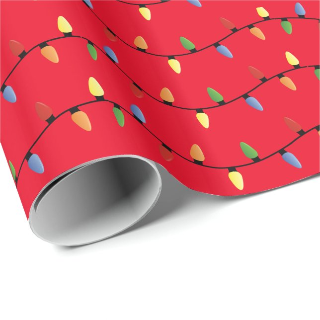 Jul Ljus Wrapping Papper Presentpapper (Rullad Hörn)