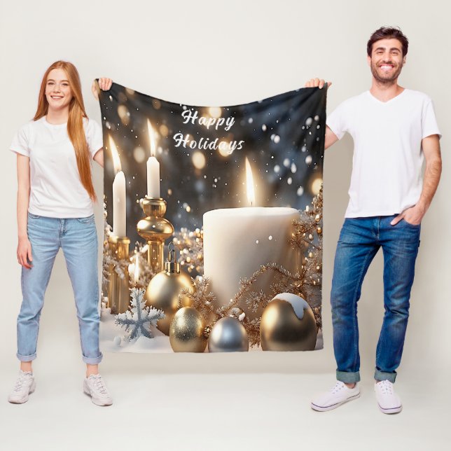 Jul Ljusstakar Flanellfilt Fleecefilt (På plats)