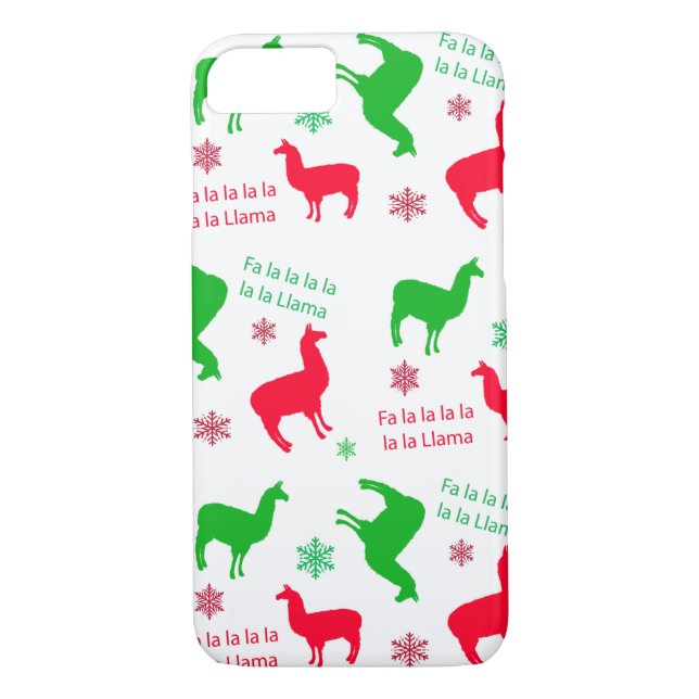 Jul Llama Fa la Llama Helgdag Case-Mate iPhone Skal (Baksida)