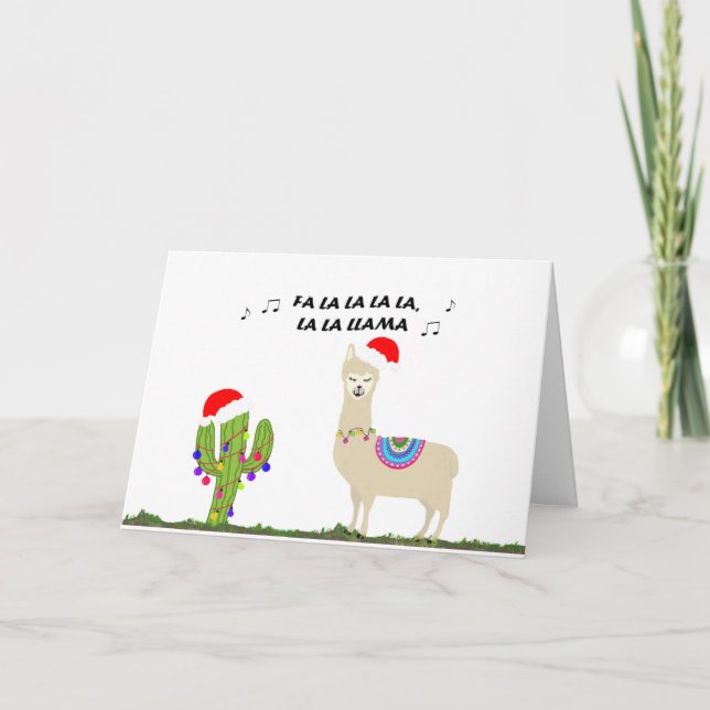 Jul Llama Helgkort (Framsida)