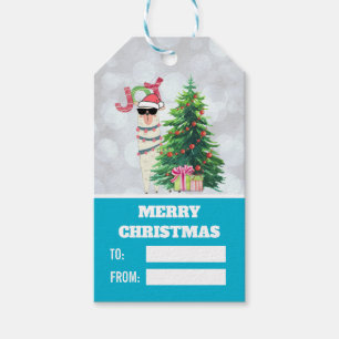 Jul Llama   Joy Typography   Silver Bokeh Presentetikett