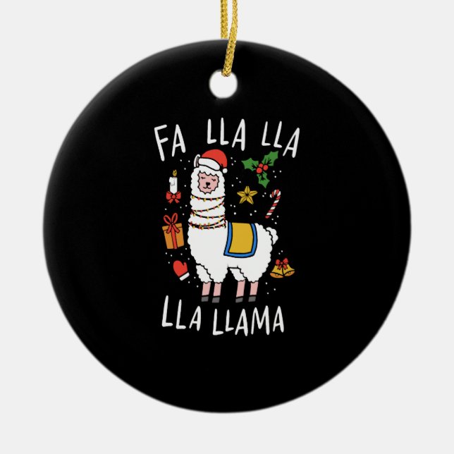 Jul Llama Julgransprydnad Keramik (Framsidan)