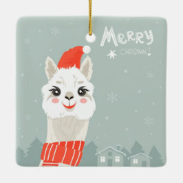 Jul Llama Julgransprydnad Keramik