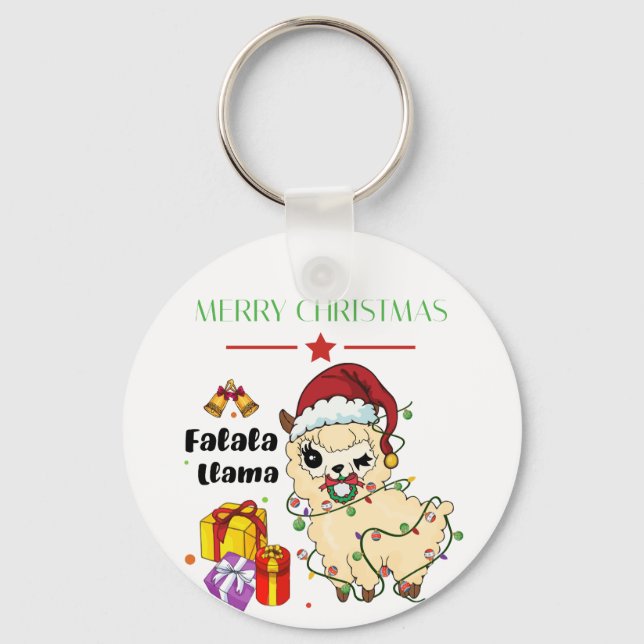 Jul Llama Keychain Nyckelring (Framsida)