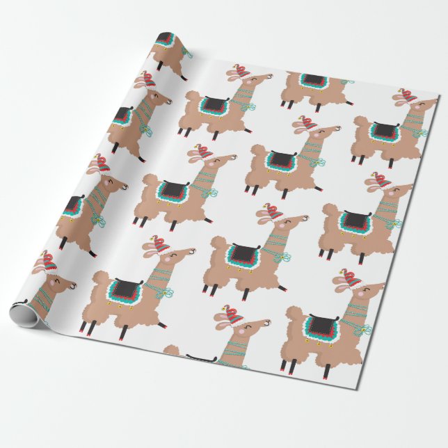 Jul Llama papper Presentpapper (Utrullad)