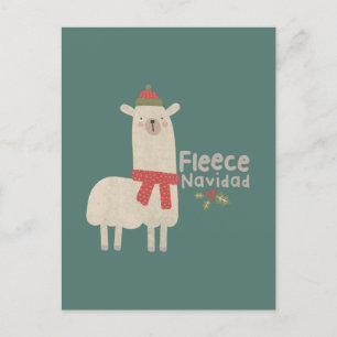 Jul Llama Pun: Ull Navidad Vykort