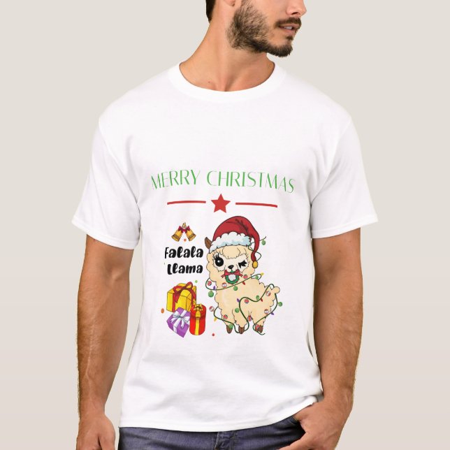 Jul Llama T-Shirt (Framsida)