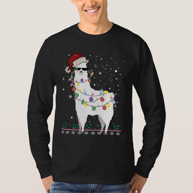 Jul Llama T Shirt (Framsida)