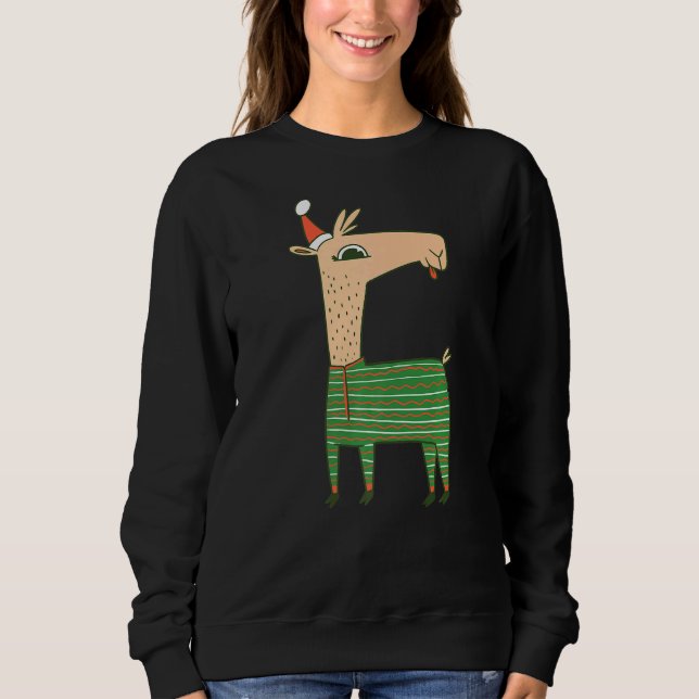 Jul Llama T Shirt (Framsida)