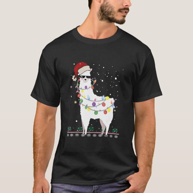 Jul Llama T Shirt (Framsida)