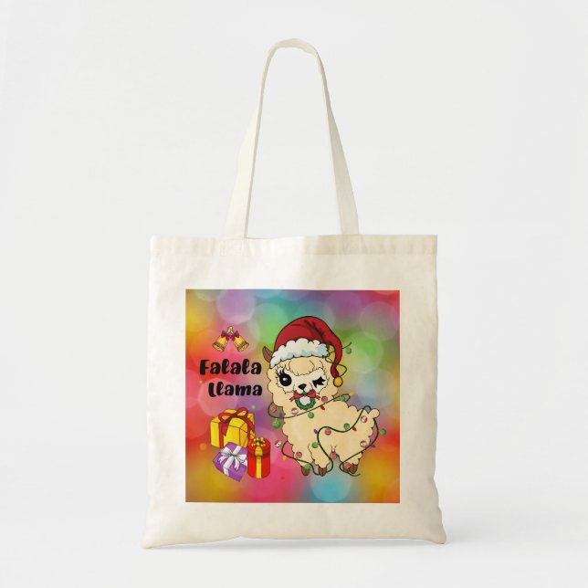 Jul Llama Tote Bag Tygkasse (Framsidan)