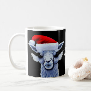 Jul Llama Wearing A jul Hat Mugg