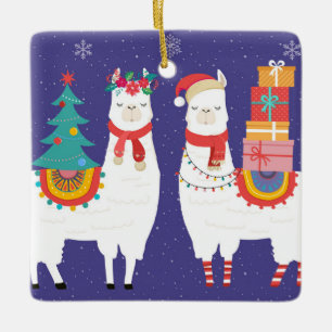 Jul Llamas Julgransprydnad Keramik