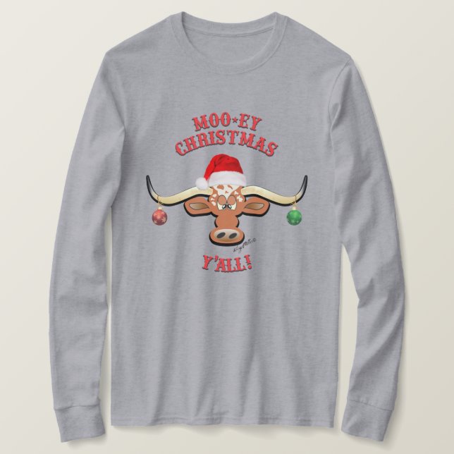 Jul Longhorn Steer T Shirt (Design framsida)