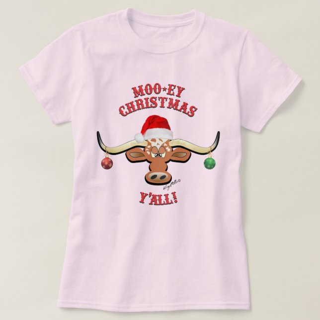Jul Longhorn Steer T Shirt (Design framsida)