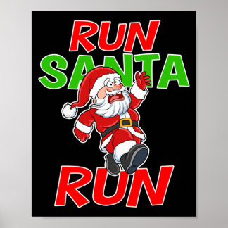 Jul Löpande Present Tröja Tomte Run 5k Lopp Poster
