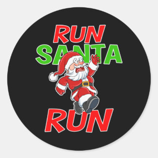 Jul Löpning Present Tröja Tomte Löpning 5k Lopp Runt Klistermärke