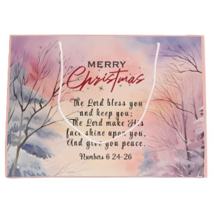Jul Lord Bless You Bible Verse Winter Snö