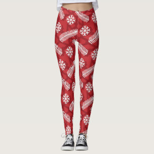 Jul Löv Snowflake mönster Leggings
