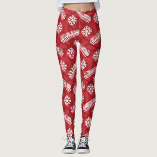 Jul Löv Snowflake mönster Leggings