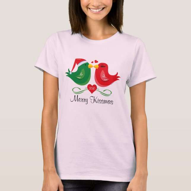 Jul Lovebird Personlig Shirt T Shirt (Framsida)