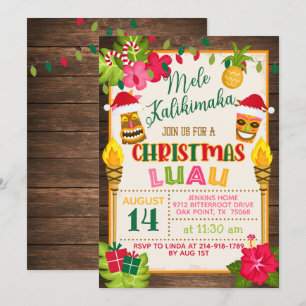 Jul Luau-inbjudan Inbjudningar