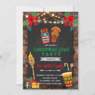 Jul luau tema inbjudningar