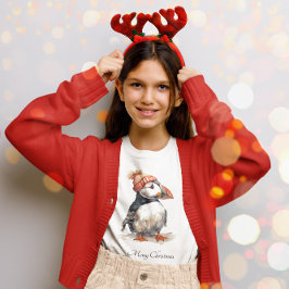 Jul Lunnefågel Kustbarns Mode T Shirt