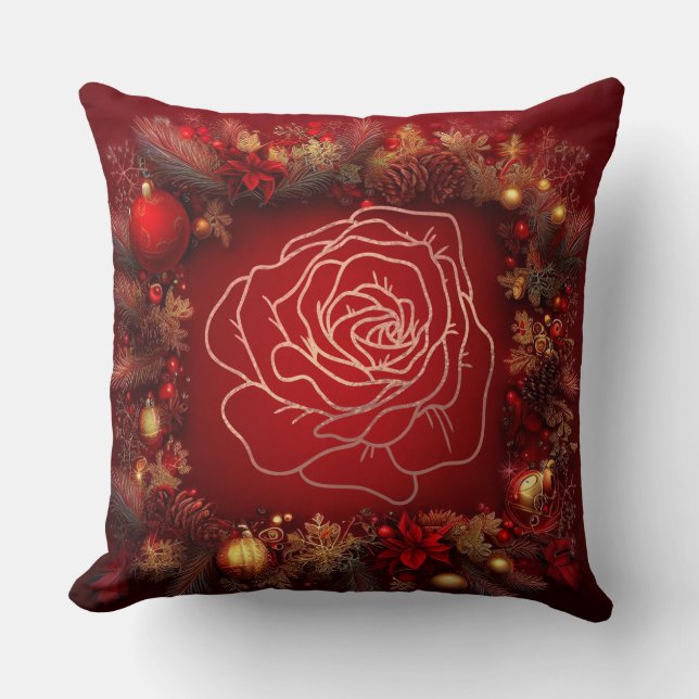 Jul Luxurij Rik Struktur God jul Kudde (Framsida)