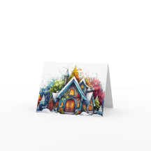 Jul Lycklig Bright Illustration