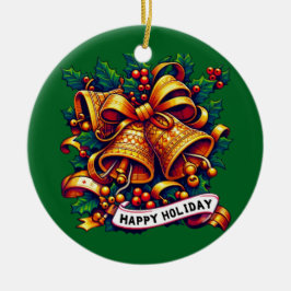 Jul Lycklig Helgdag Julgransprydnad Keramik