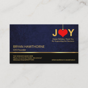 Jul Lycklig Holiday Greetings CEO Entrepreneur Visitkort
