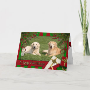 Jul - Lycklig Pawlidays - Golden Retrievers Helgkort