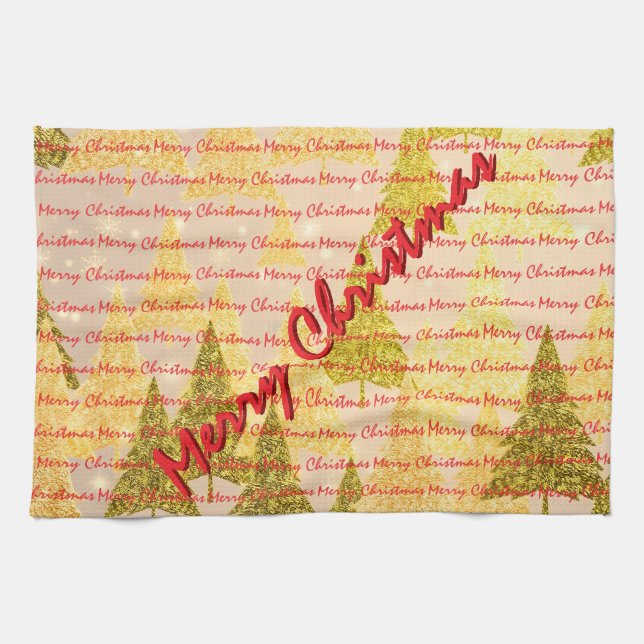Jul Lyx Julgran Festive Kökshandduk (Horisontell)