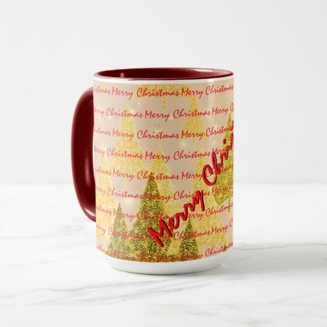Jul Lyx Julgran Festive Mugg (Framsida vänster)