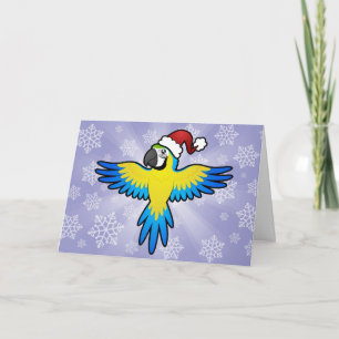 Jul Macaw/Parrot Helgkort