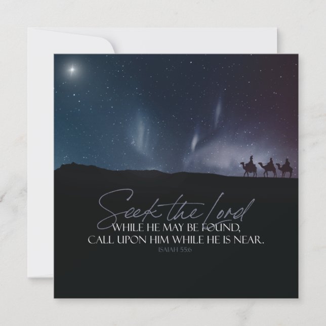 Jul Magi Bible Quote Flat Julkort (Framsida)