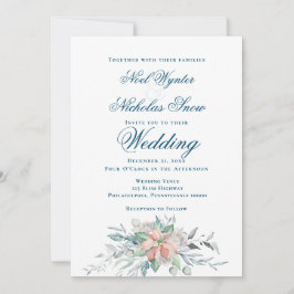 Jul Magi/ Poinsettia Bouquet Bröllop Meddelande