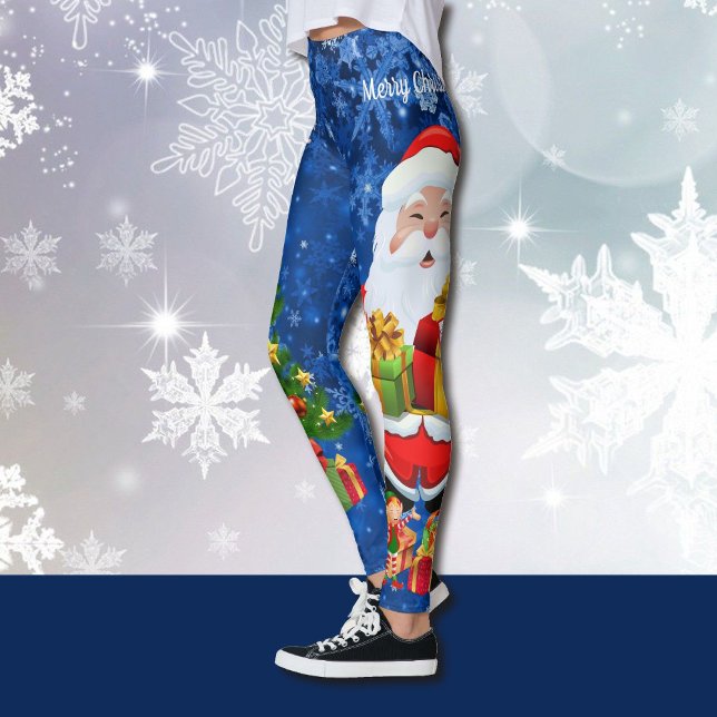 Jul Magic Jultomten Träd Elves Fairy Cute Leggings (Skapare uppladdad)