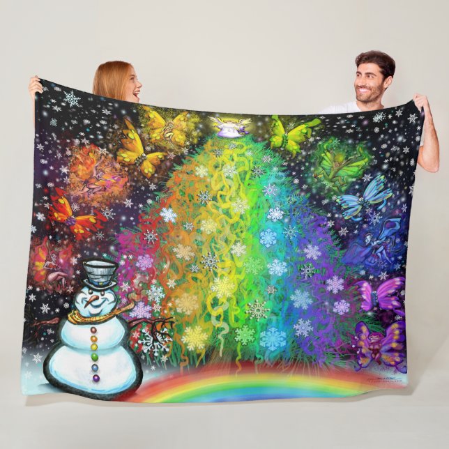 Jul Magic Rainbow Fleece Blanket (På plats)