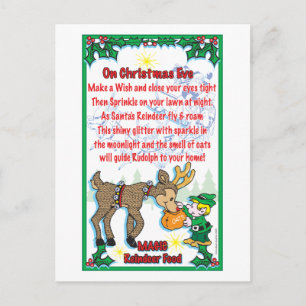 Jul Magic Reindeer Food Helg Vykort