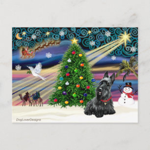 Jul Magic Scottish Terrier 2B Helg Vykort