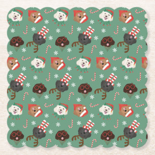 Jul Maltipoo Hundar Underlägg Papper