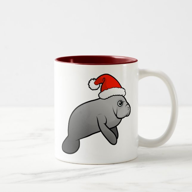 Jul Manatee Santa Två-Tonad Mugg (Höger)